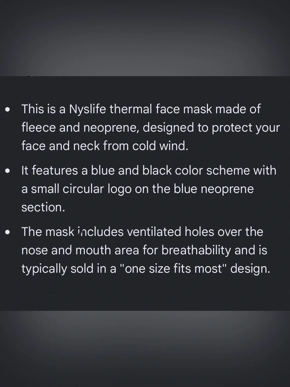 NYSLIFE NIP Balaclava Black Face Masks with Blue / Red / or Black Panels